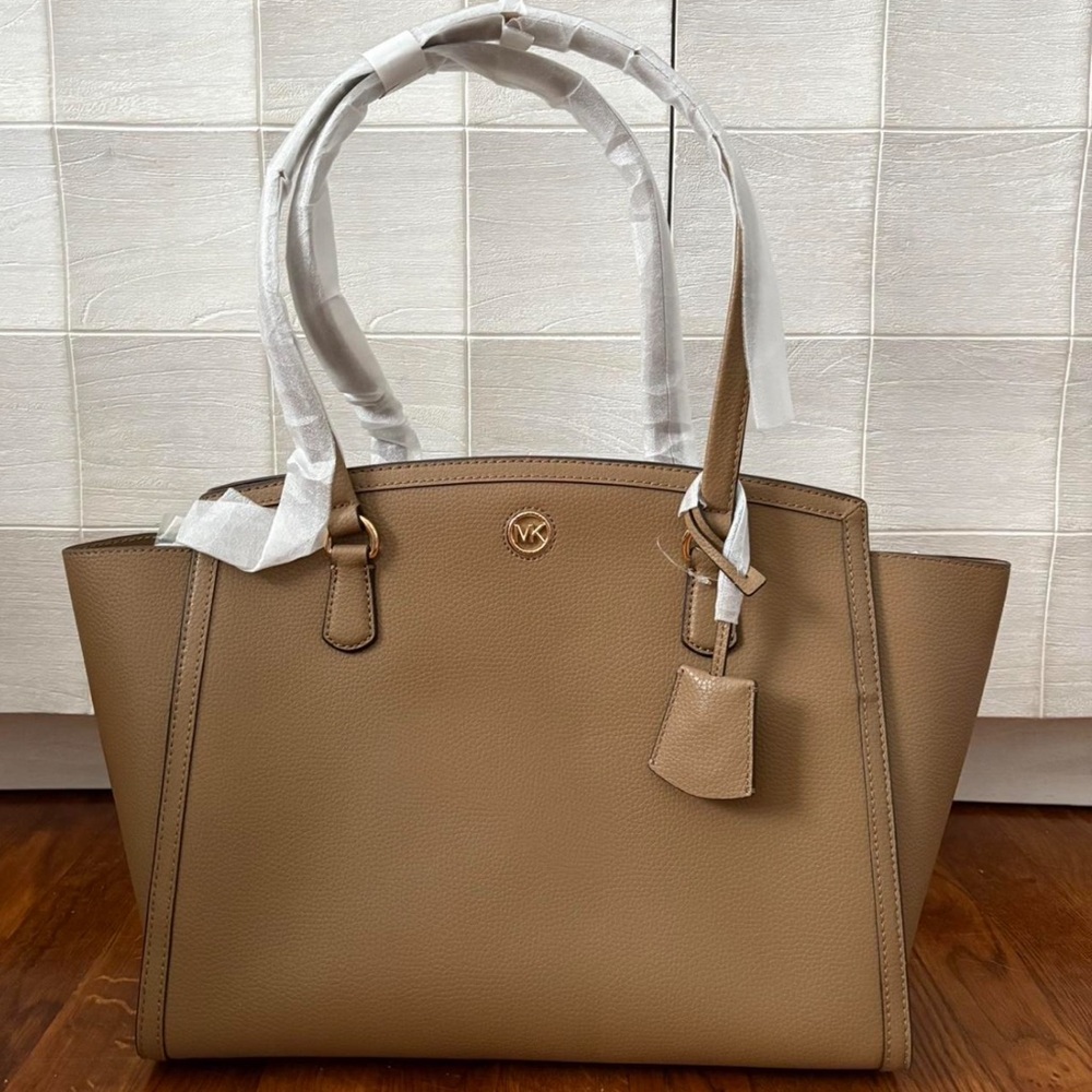 Michael Kors Chantal pebbled leather tote - husk
